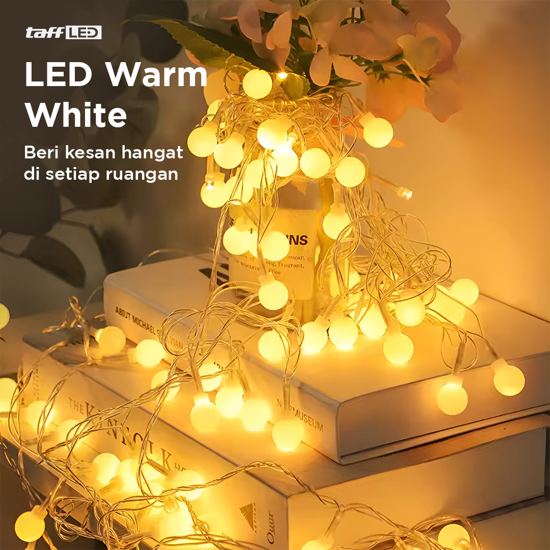 Gambar produk TaffLED Lampu Hias Gantung String Lights Model Bohlam Mini Waterproof 6M - ZYD0931
