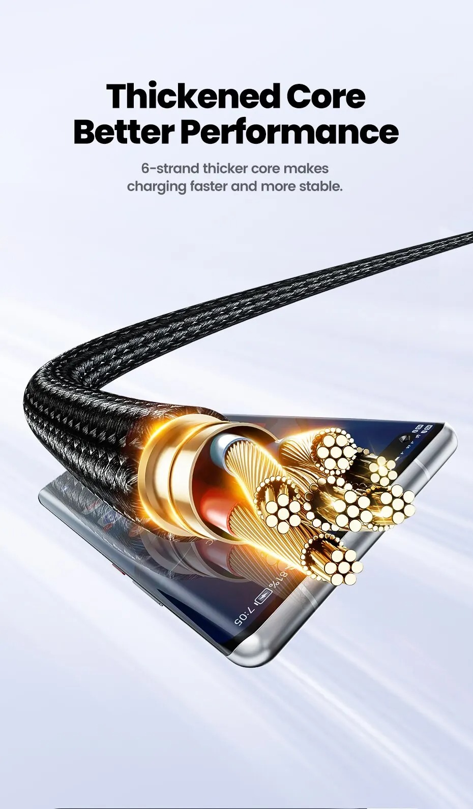 Gambar produk Toocki Kabel Data USB Type-C Multifungsi Fast Charging RGB 20V 6A 100W 1.8M - TQ-X45