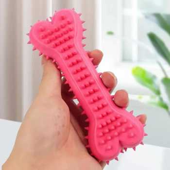 Gambar produk Bonelonov Mainan Anjing Chew Toy Soft Rubber Bite Model Tulang 4 PCS - INU138