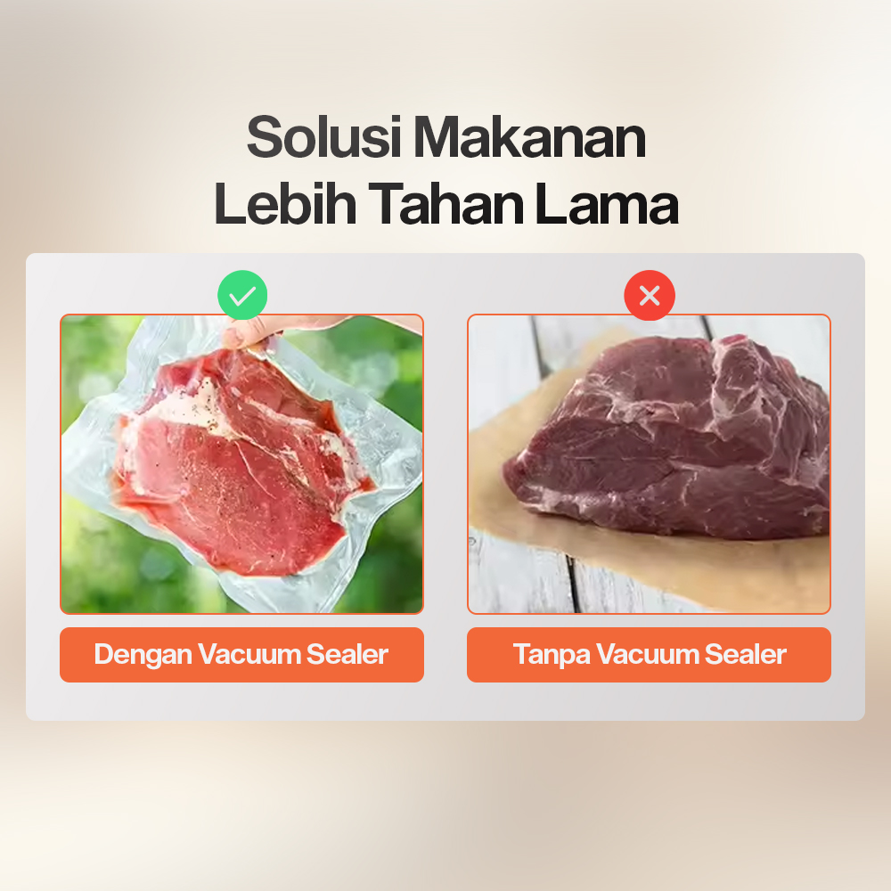 Gambar produk SOVACUM Alat Vakum Makanan Vacuum Sealer Packaging Machine with Bag - SX-100