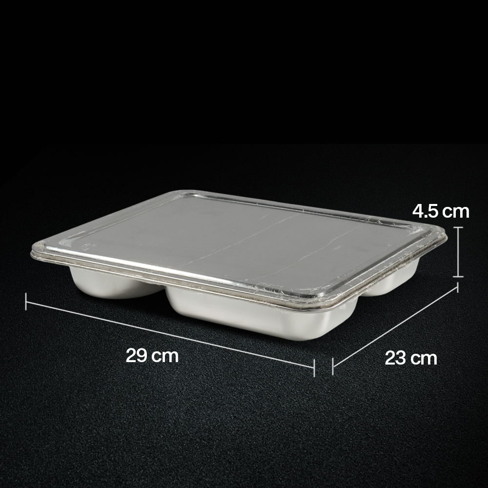 Gambar produk Januel Kotak Makan Fast Food Tray Container Stainless Steel 304 5 Grid - Jn71