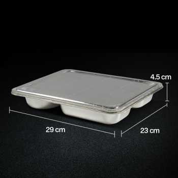 Gambar produk Januel Kotak Makan Fast Food Tray Container Stainless Steel 304 5 Grid - Jn71