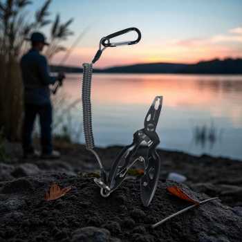 Gambar produk Pesca Tang Kail Pancing Stainless Steel Hook Remover with Carabiner - J1353