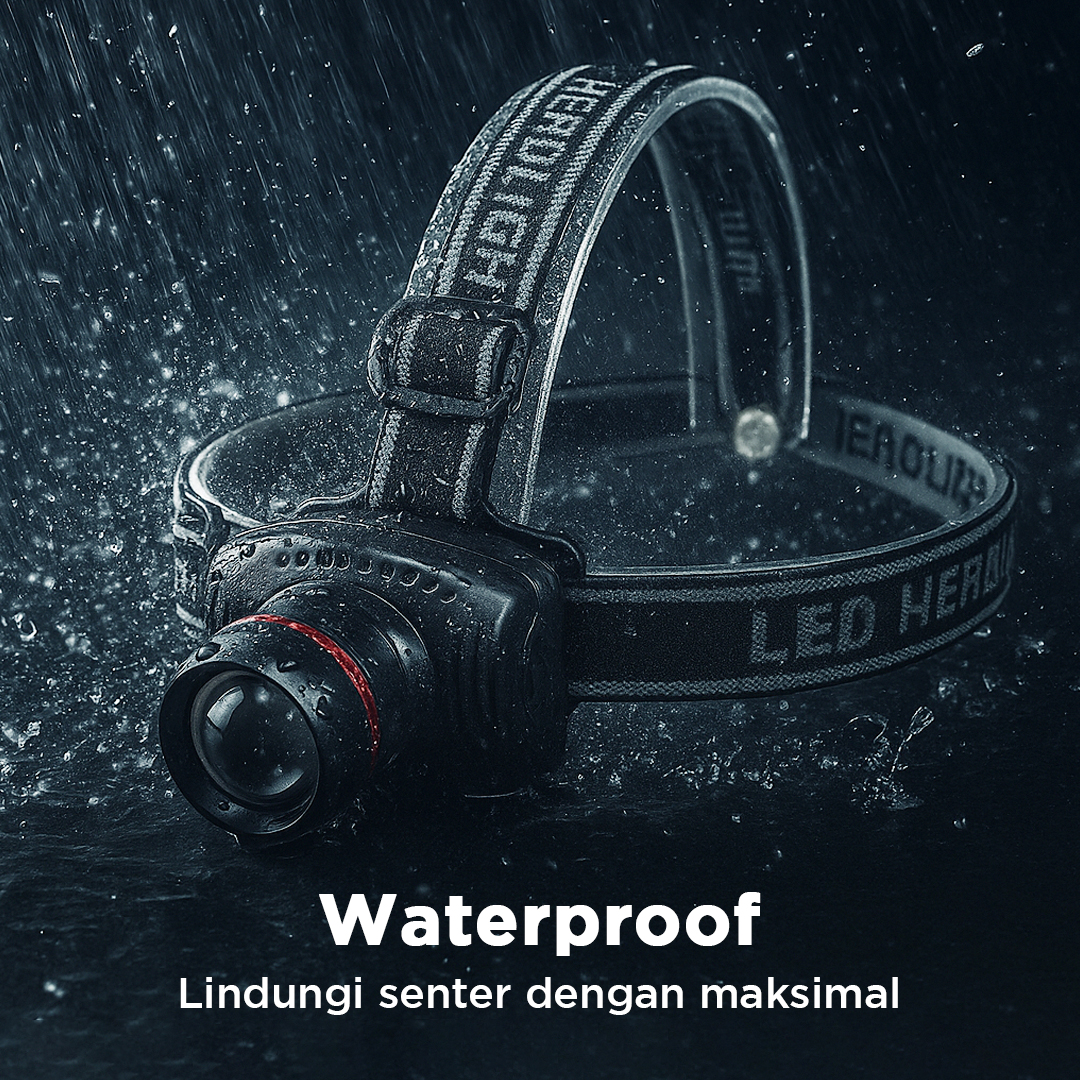Gambar produk TRLIFE Senter Kepala Headlamp LED CREE Telescopic Zoom 3W 160 Lumens - BL253