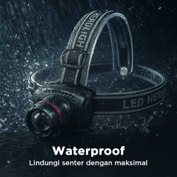 Gambar produk TRLIFE Senter Kepala Headlamp LED CREE Telescopic Zoom 3W 160 Lumens - BL253