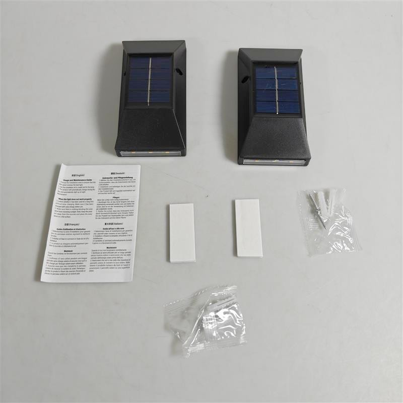 Gambar produk Everso Lampu Dinding Solar Outdoor Waterproof 6 LED Warm White 2 PCS - L30