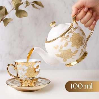 Gambar produk SF Set Cangkir Kopi Keramik 6in1 Electroplating Tea Coffee Cup 100ml C - SF141