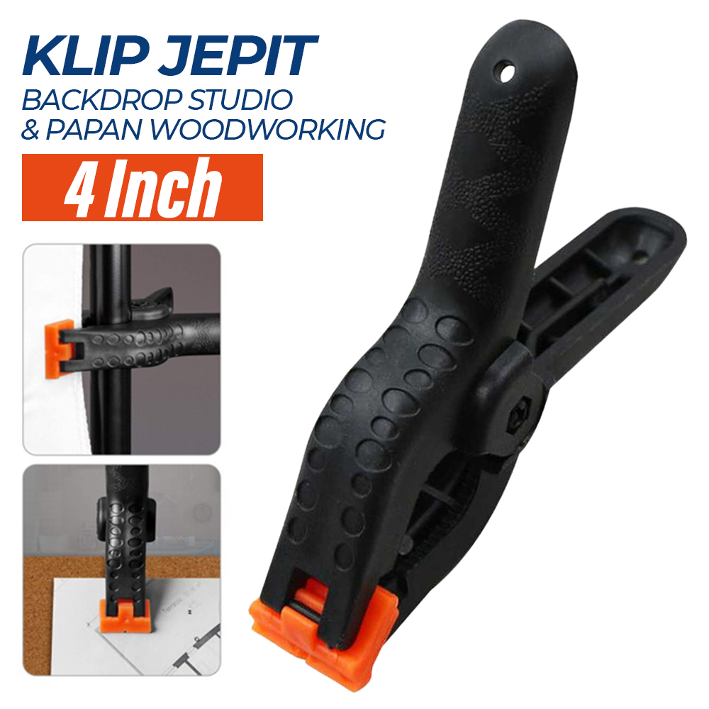 Gambar produk TaffSTUDIO Klip Jepit Backdrop Studio Fotografi Woodworking 4 Inch - PB-A06