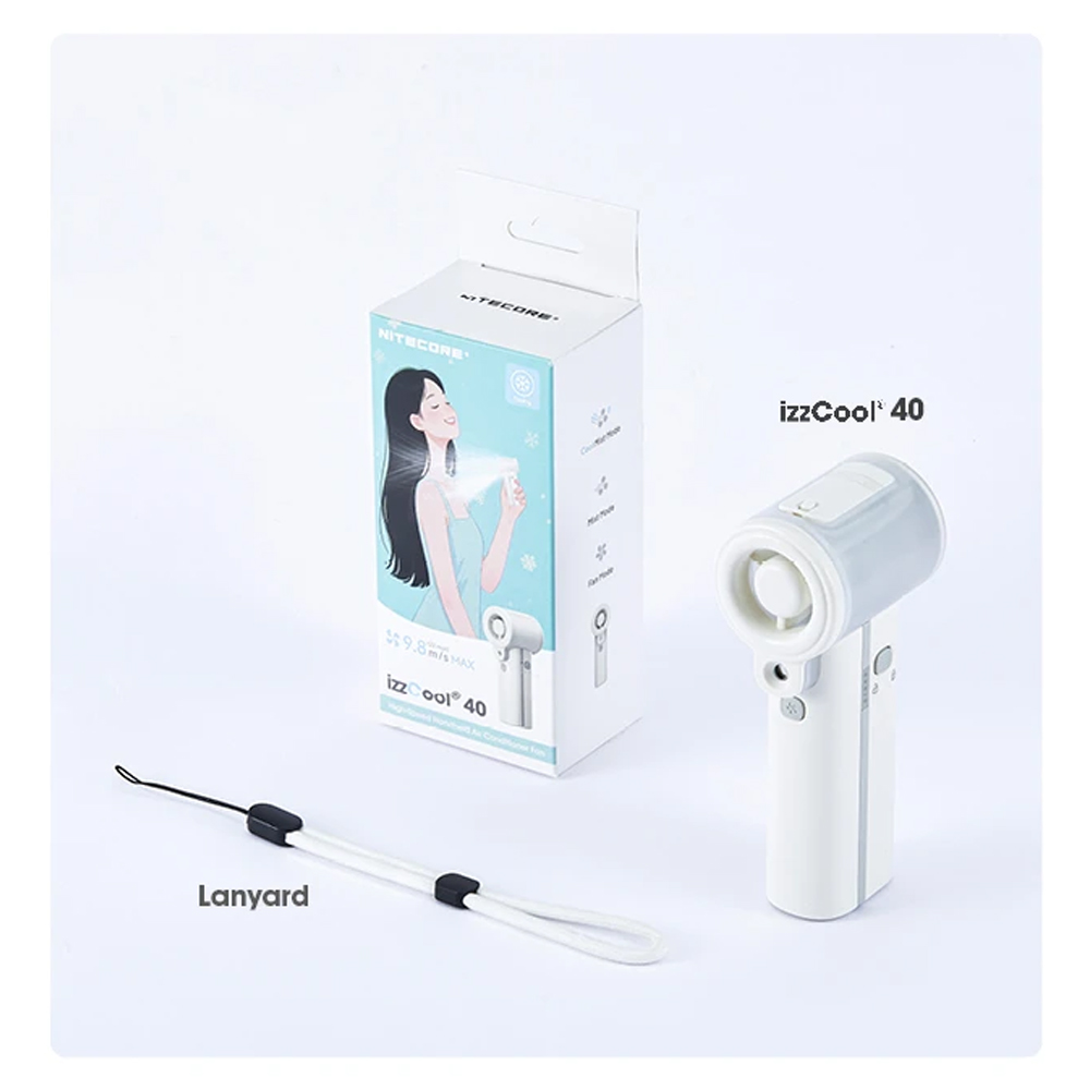 Gambar produk NITECORE Kipas Angin Portable Air Cooler 2in1 5 Speed 5200mAh - IZZCOOL40