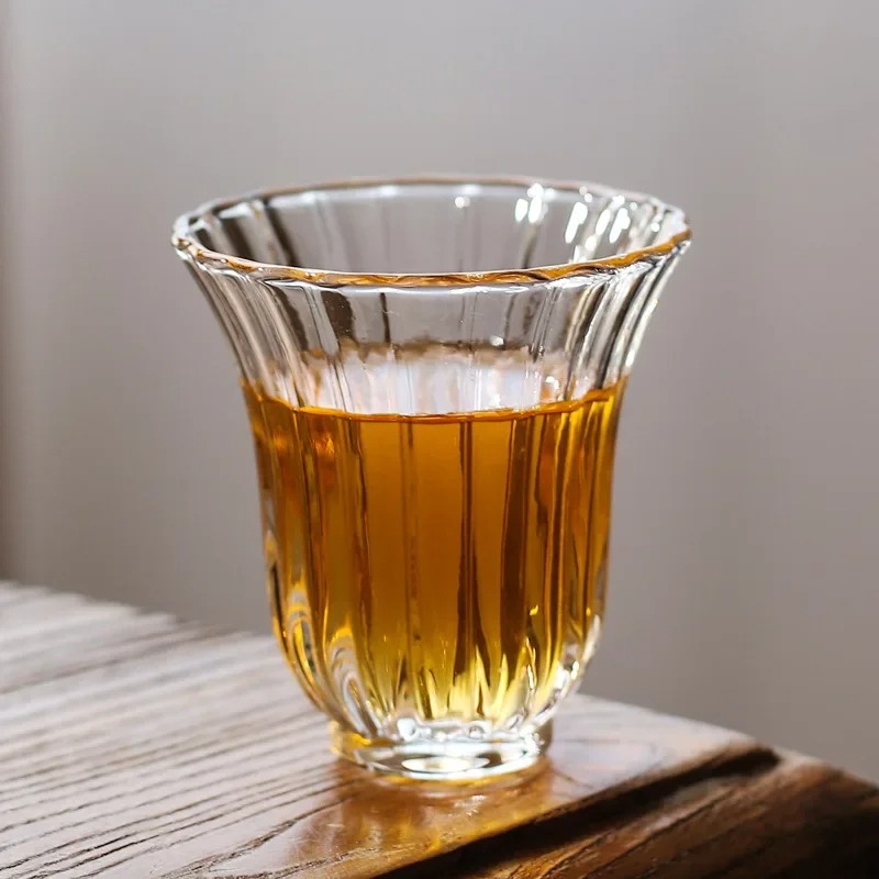 Gambar produk Rouge Gelas Teh Heat Resistant Tea Cup Vertical Texture 50ml - INU145