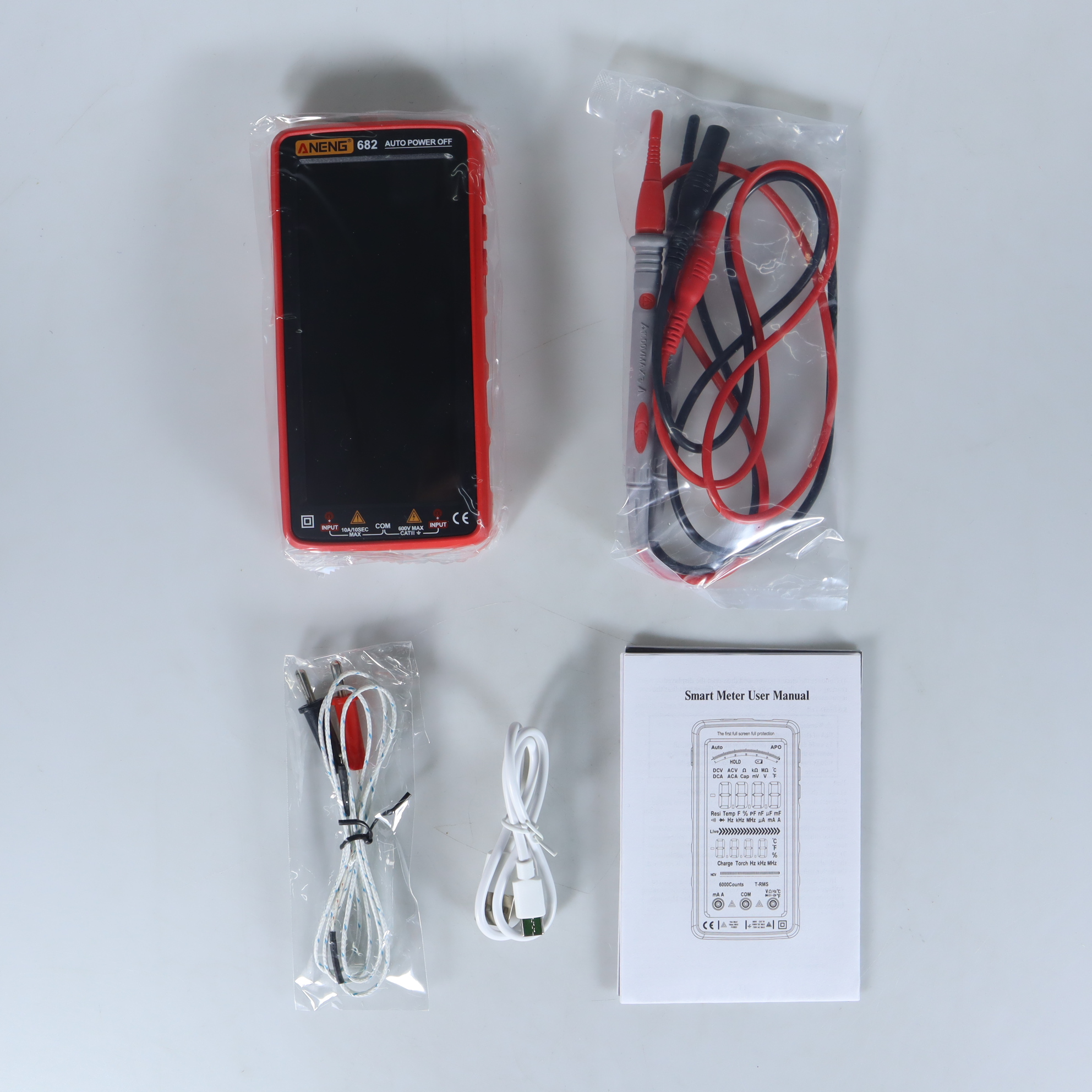 Gambar produk ANENG Digital Multimeter Large LCD Screen 6000 Count 2800mAh - 682
