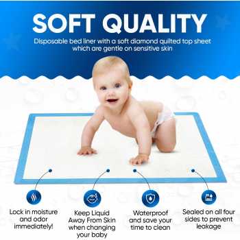 Gambar produk Papipokpok Perlak Bayi Disposable Absorbent Pad Diaper 40 PCS - INU139