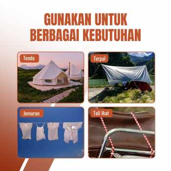 Gambar produk RayMING Tali Paracord Tali Tenda Rope 4M 4 Roll - RY1A