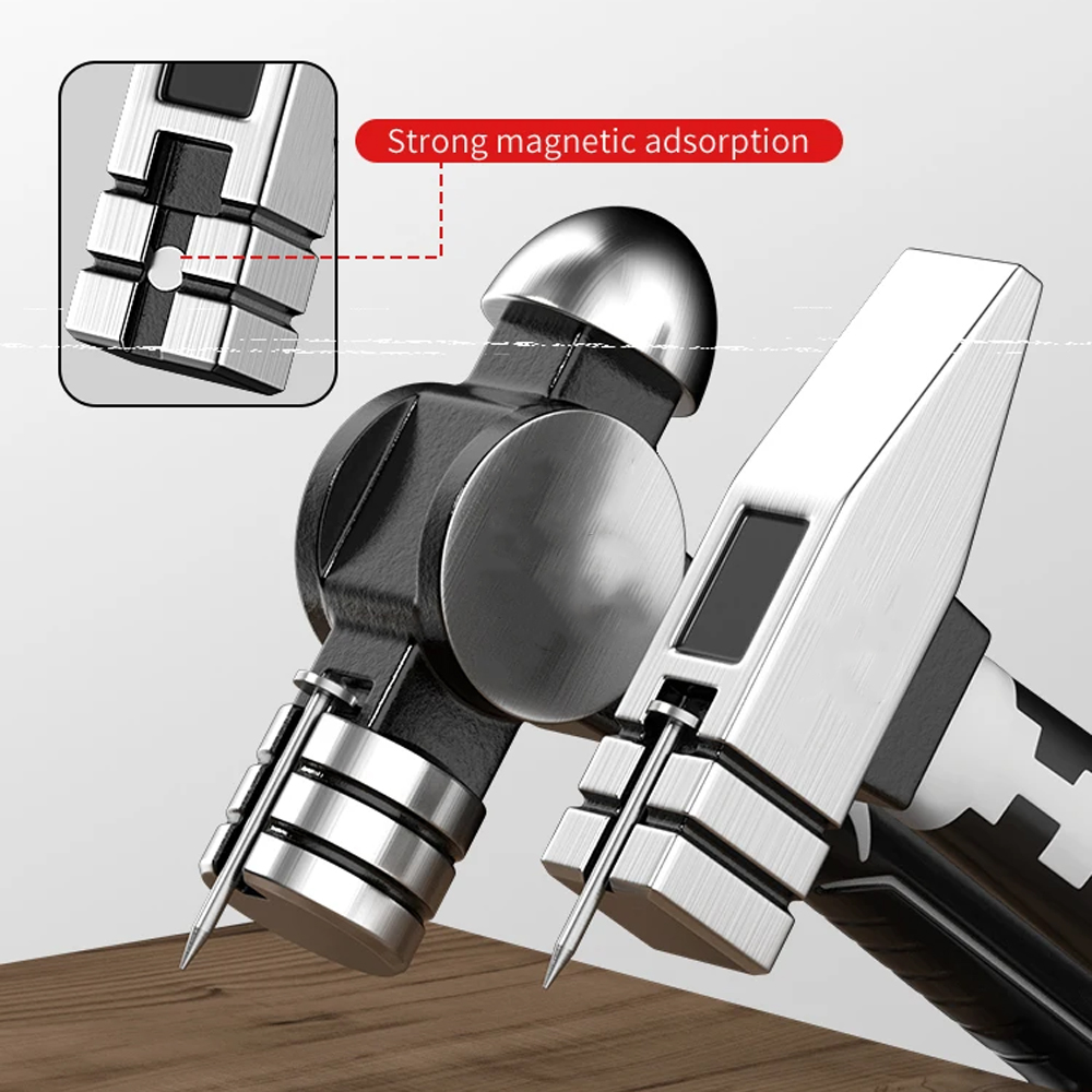 Gambar produk Arrizo Palu Tukang Mini Slot Paku Magnetik High Carbon Steel 17.5cm - AR-175