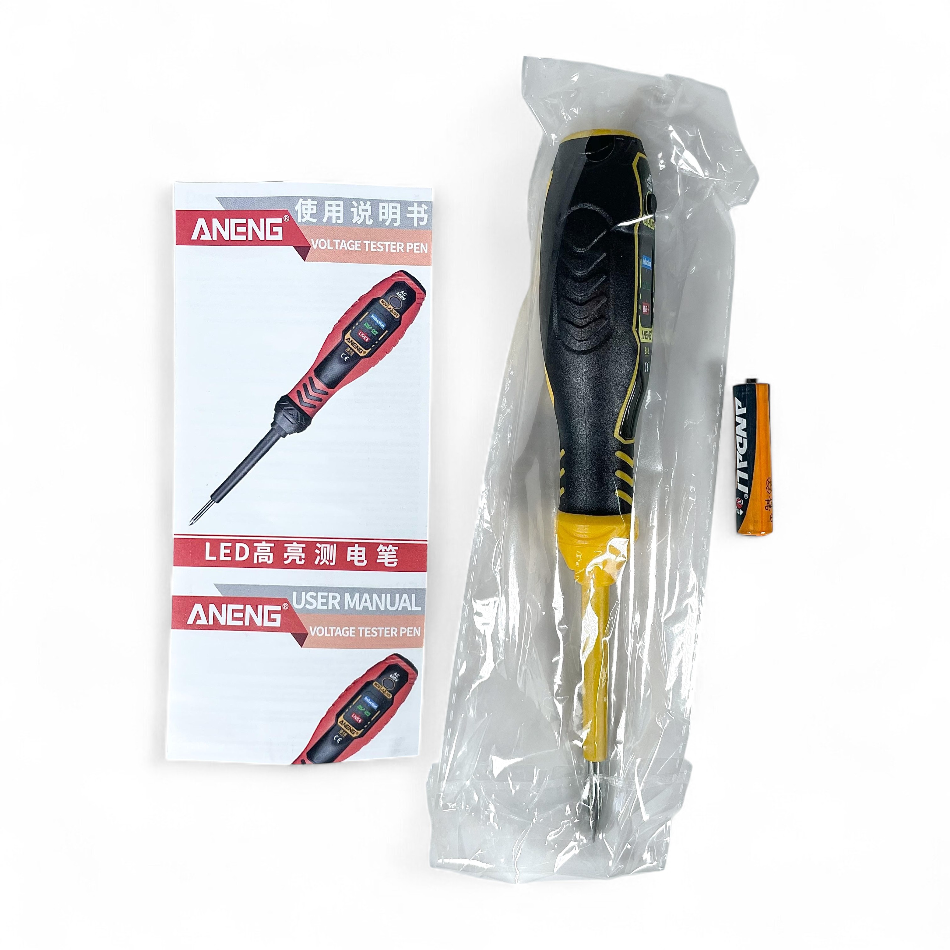 Gambar produk ANENG Obeng Tespen Tester Pen Highlight Voltage With 3 Indicator Obeng Minus - B18