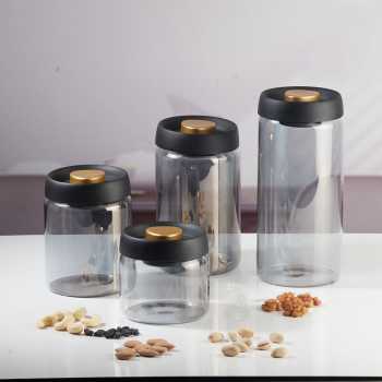 One Two Cups Toples Kaca Penyimpanan Biji Kopi Vacuum Sealed Lid - SE41