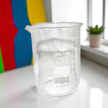 Gambar produk One Two Cups Gelas Ukur Lab Kimia Multifungsi Borosilicate Glass 500ml - GG-17