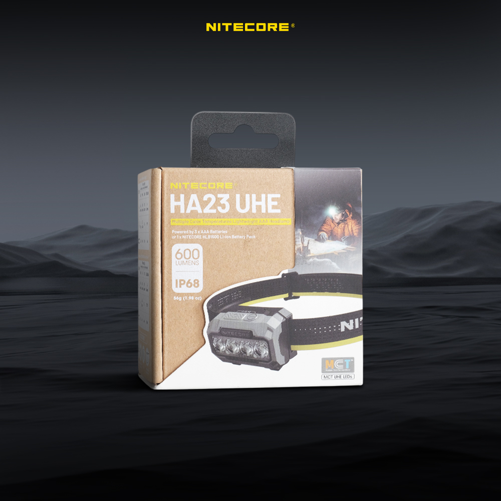 Gambar produk NITECORE Senter Kepala Headlamp LED MCT UHE 3in1 Color IP68 600 Lumens - HA23 UHE