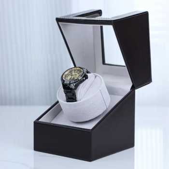 Gambar produk IGERN Watch Winder Pemutar Jam Tangan Otomatis 1 Slot Dual Power 13cm - IG-160