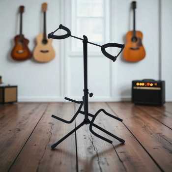 Slazz Stand Gitar Double Guitar Stand Metal Dock Adjustable - INU128