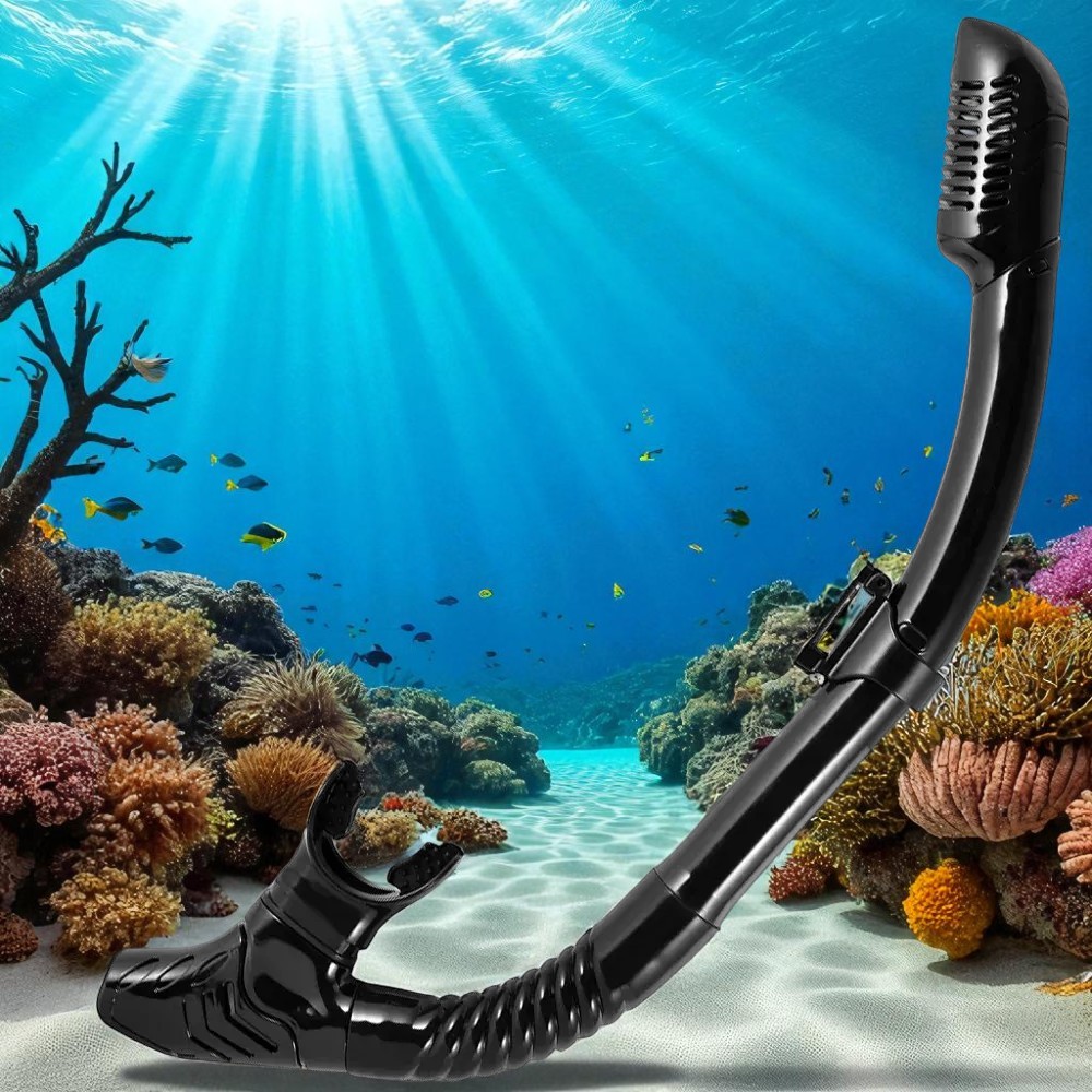 Gambar produk TITA Selang Snorkel Scuba Diving Dry Top Foldable Flexible Silicone - TI121