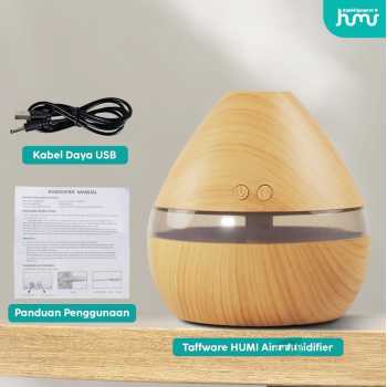 Gambar produk Taffware HUMI Air Humidifier Mini Ultrasonic Aroma Diffuser LED 300ml - H218