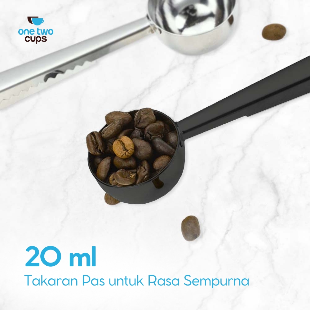 Gambar produk One Two Cups Sendok Takar Kopi Teh Measuring Spoon with Clip - G166
