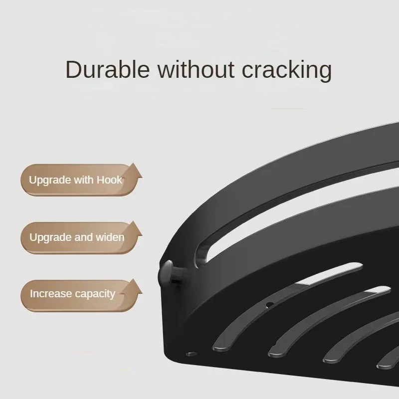 Gambar produk MOREX Rak Sudut Kamar Mandi Plastic Corner Shelf Rack Double Layers - M-30