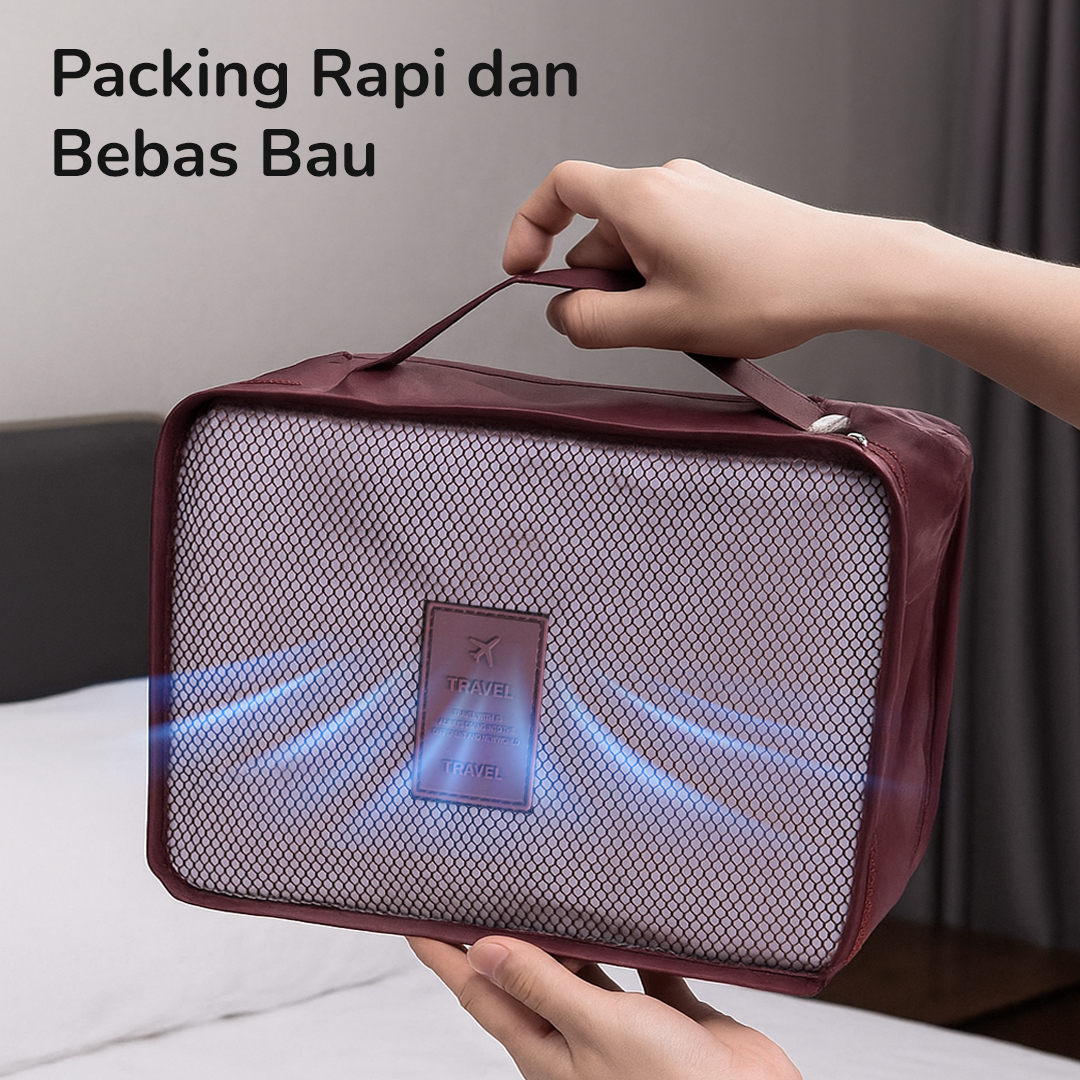 Gambar produk RUIMOM Tas Travel Bag Laundry Organizer Packing Cubes Multi Size 6 PCS - RU-6
