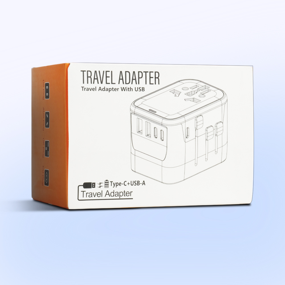 Gambar produk LENCENT Universal Travel Adaptor Multi Port USB Type C UK EU USA 65W - HHT906