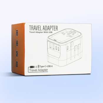 Gambar produk LENCENT Universal Travel Adaptor Multi Port USB Type C UK EU USA 65W - HHT906