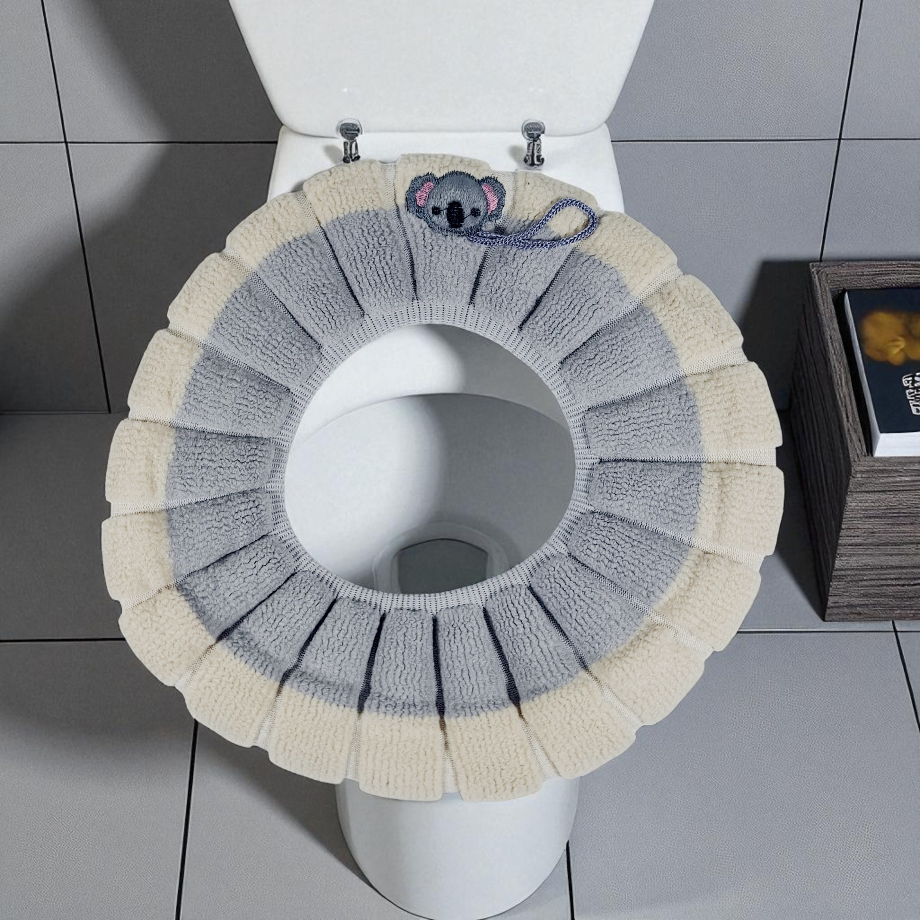 Gambar produk LUVHOME Sarung Kloset Rajut Alas Duduk Toilet Seat Cushion Cover - LH107