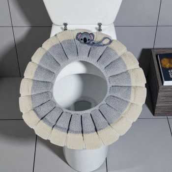 Gambar produk LUVHOME Sarung Kloset Rajut Alas Duduk Toilet Seat Cushion Cover - LH107