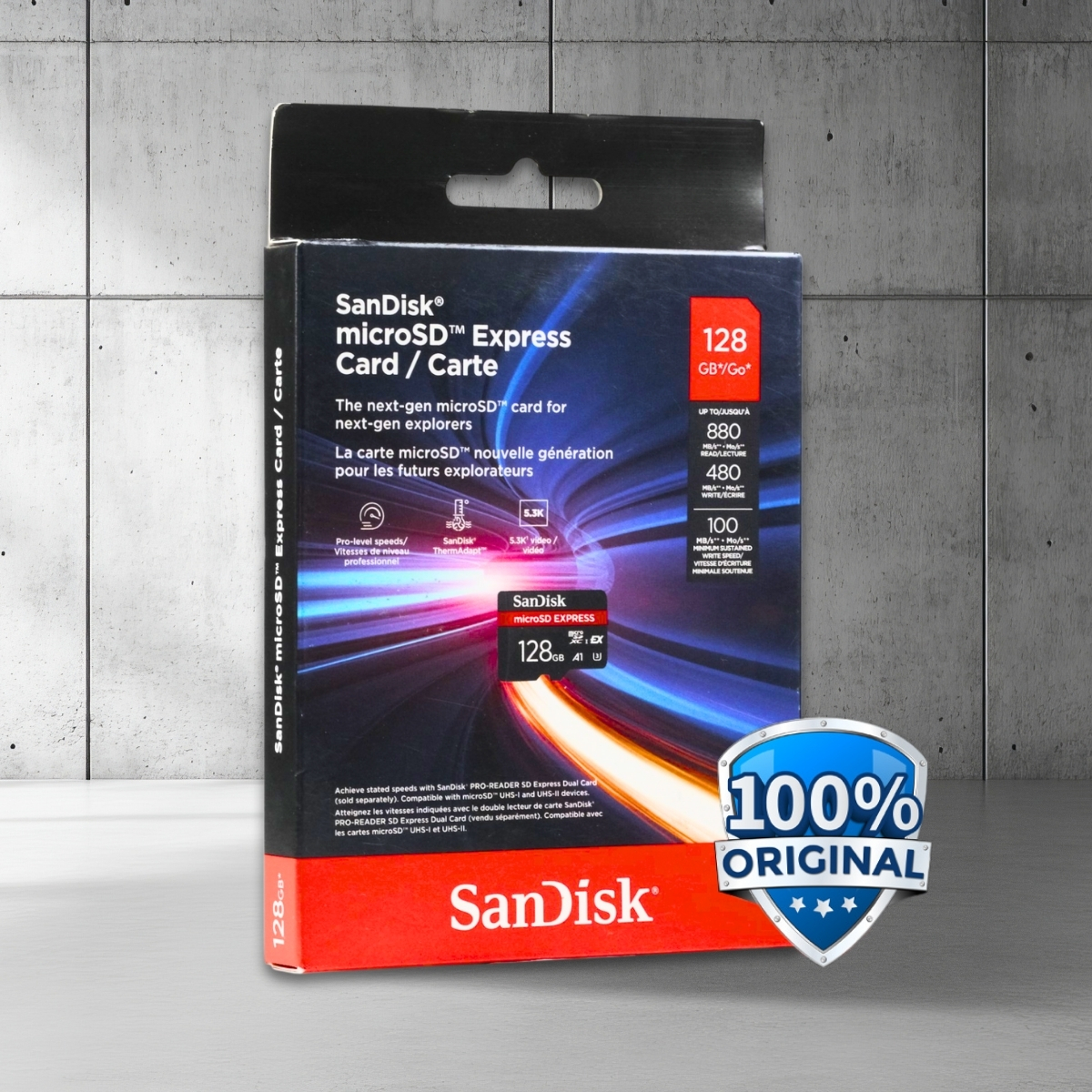 Gambar produk SanDisk microSD Express UHS-I Class 10 U3 880MB/s 128GB - SDSQXFN