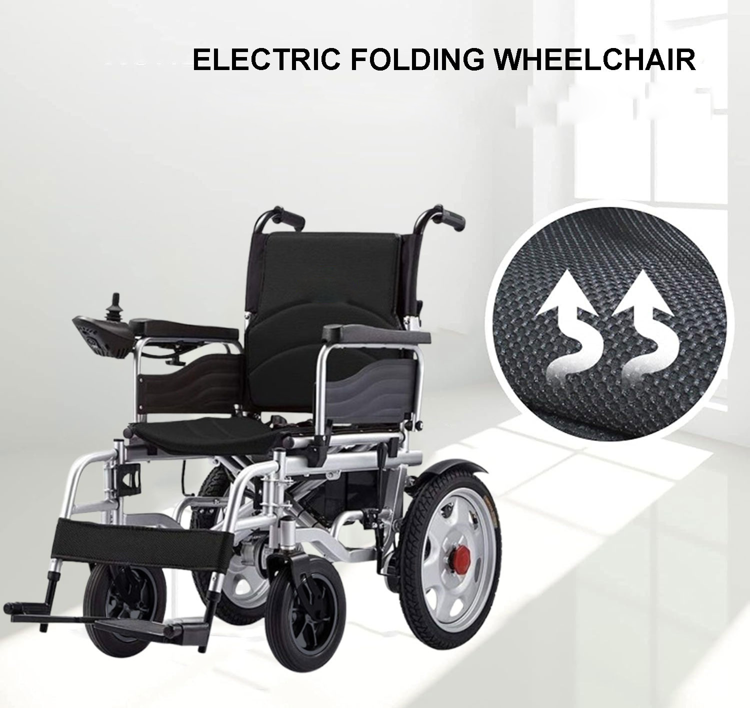 Gambar produk JiKang Kursi Roda Elektrik Lipat Wheelchair with Hand Controller 250W - TW-100W