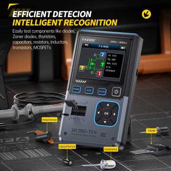 Gambar produk FNIRSI Osiloskop Digital Oscilloscope 3in1 Transistor Signal Generator - DSO-TC4