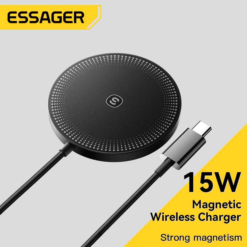 Gambar produk ESSAGER Wireless Phone Charger Universal Magnetic Charging 15W - ES-WC07