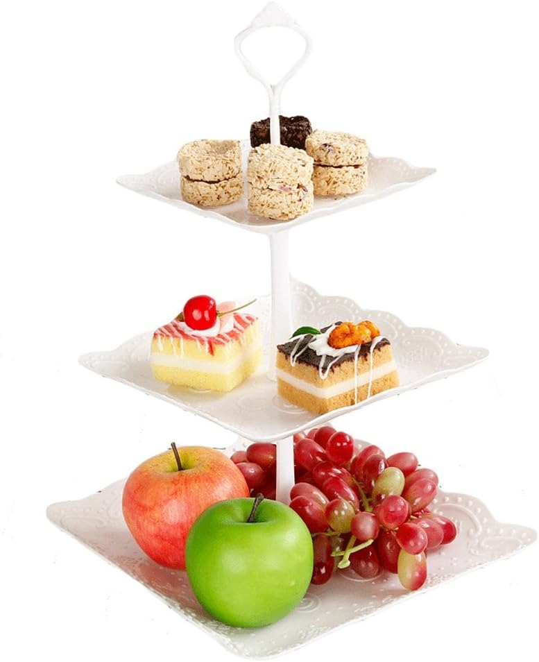 Gambar produk AXOP Rak Kue Susun 3 Tingkat Dessert Cake Rack Table Layer Square - A-13