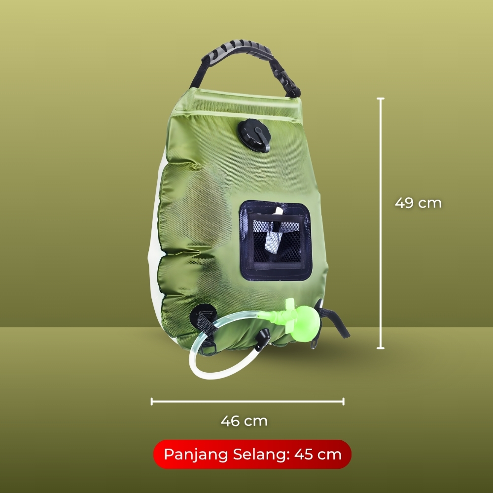 Gambar produk Sgreen Kantong Air Mandi Portable Large Opening Camping Shower Bag 20L - SG-01