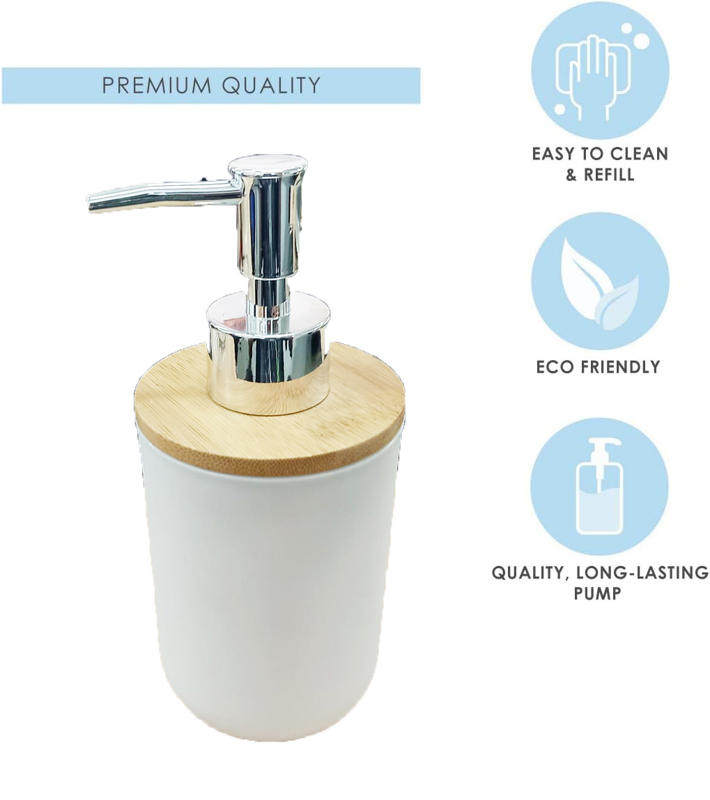 Gambar produk Zhuya Tempat Sabun Cair Bambu Ramah Lingkungan Liquid Soap Dispenser - N1270