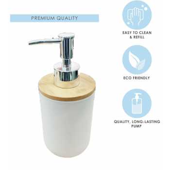 Gambar produk Zhuya Tempat Sabun Cair Bambu Ramah Lingkungan Liquid Soap Dispenser - N1270