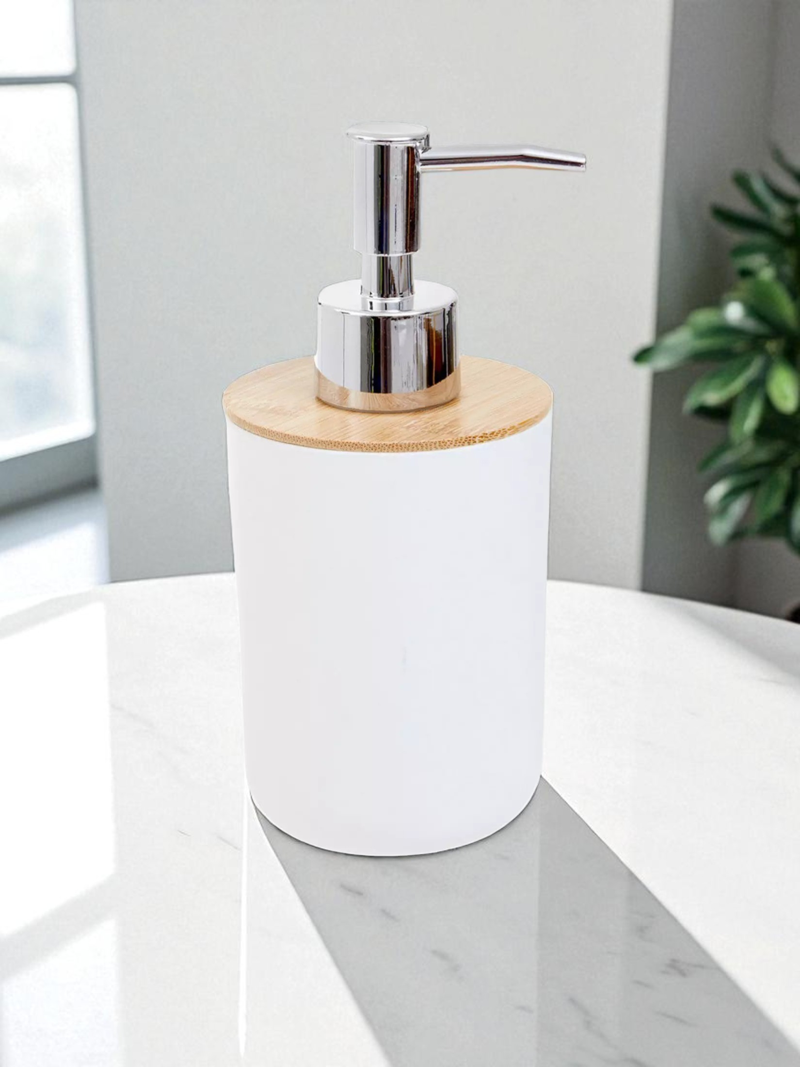 Gambar produk Zhuya Tempat Sabun Cair Bambu Ramah Lingkungan Liquid Soap Dispenser - N1270