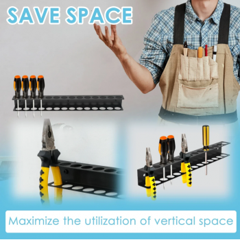Gambar produk LUMOX Rak Gantung Obeng Screw Driver Holder Storage Rack 3in1 23 Holes - LM