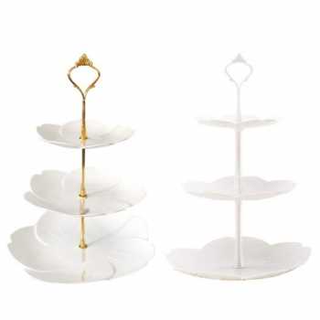 Gambar produk AXOP Rak Kue Susun 3 Tingkat Plate Cake Decoration Cherry Blossom - A-3