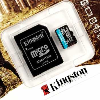 Gambar produk Kingston MicroSD Card Canvas Go Plus C10 V30 UHS-I U3 A2 170MB/s 128GB - SDCG3