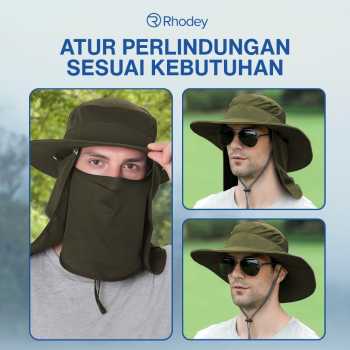 Gambar produk Rhodey Topi Rimba Outdoor Anti UV Waterproof Boonie Hat Polyester - GL001