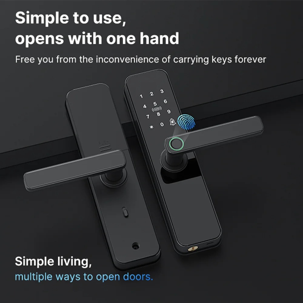 Gambar produk JCSMARTS Smart Door Lock Fingerprint Password Card Tuya App WiFi - K22