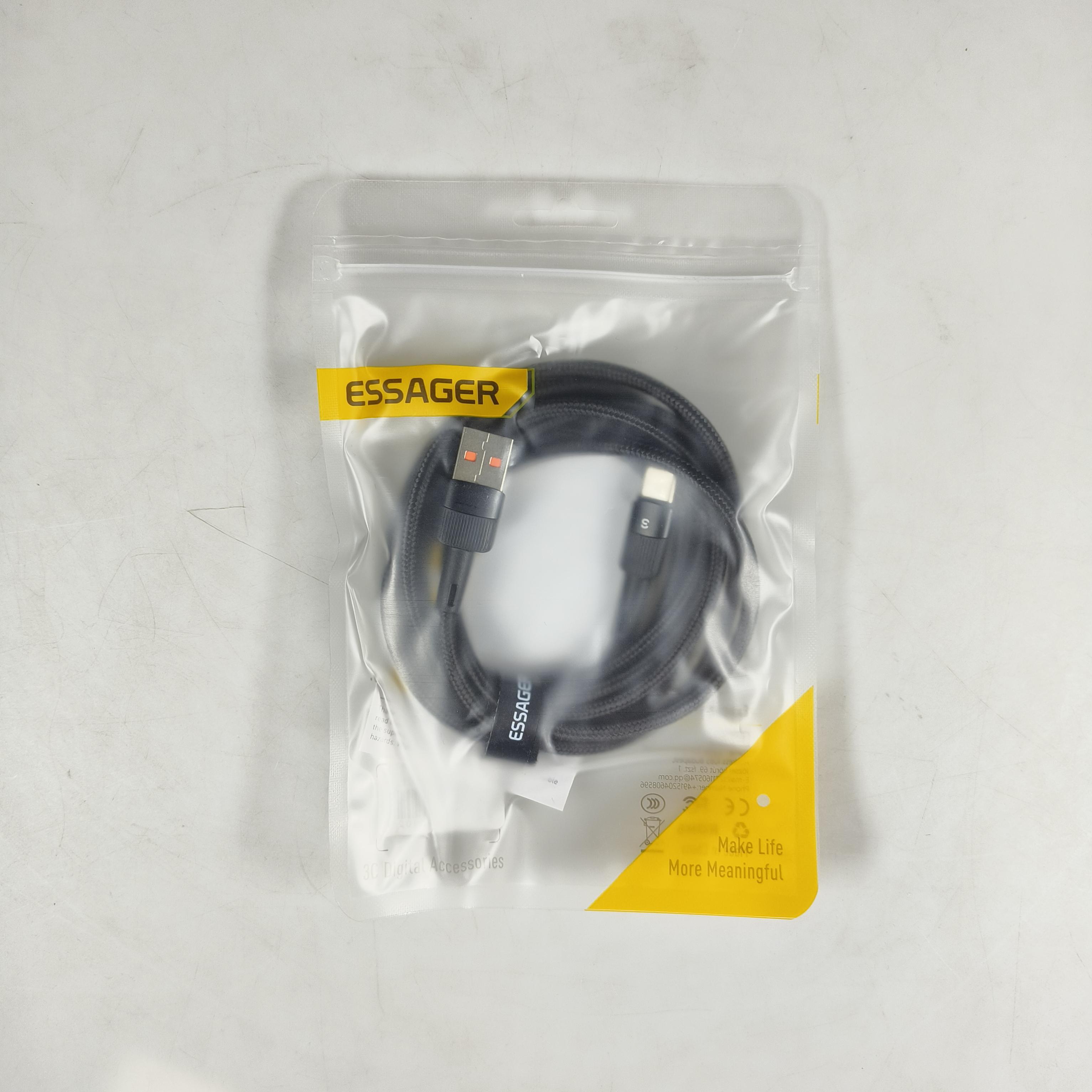 Gambar produk ESSAGER Kabel Data Type C Multifungsi Fast Charging Braided 7A 80W 0.5M - EXCT-XC