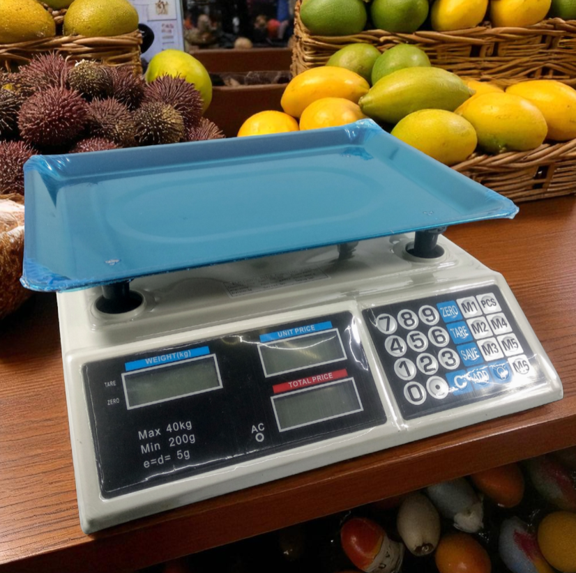 Gambar produk JIAHE Timbangan Buah Harga Digital Scale Pricing Dual LCD Display 40kg - 525