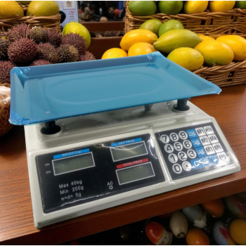 Gambar produk JIAHE Timbangan Buah Harga Digital Scale Pricing Dual LCD Display 40kg - 525